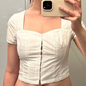MADEWELL Clasp Closure White Top